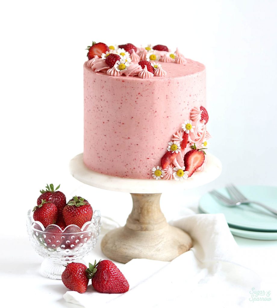 Strawberry Shortcake Layer Cake Recipe - Sugar & Sparrow