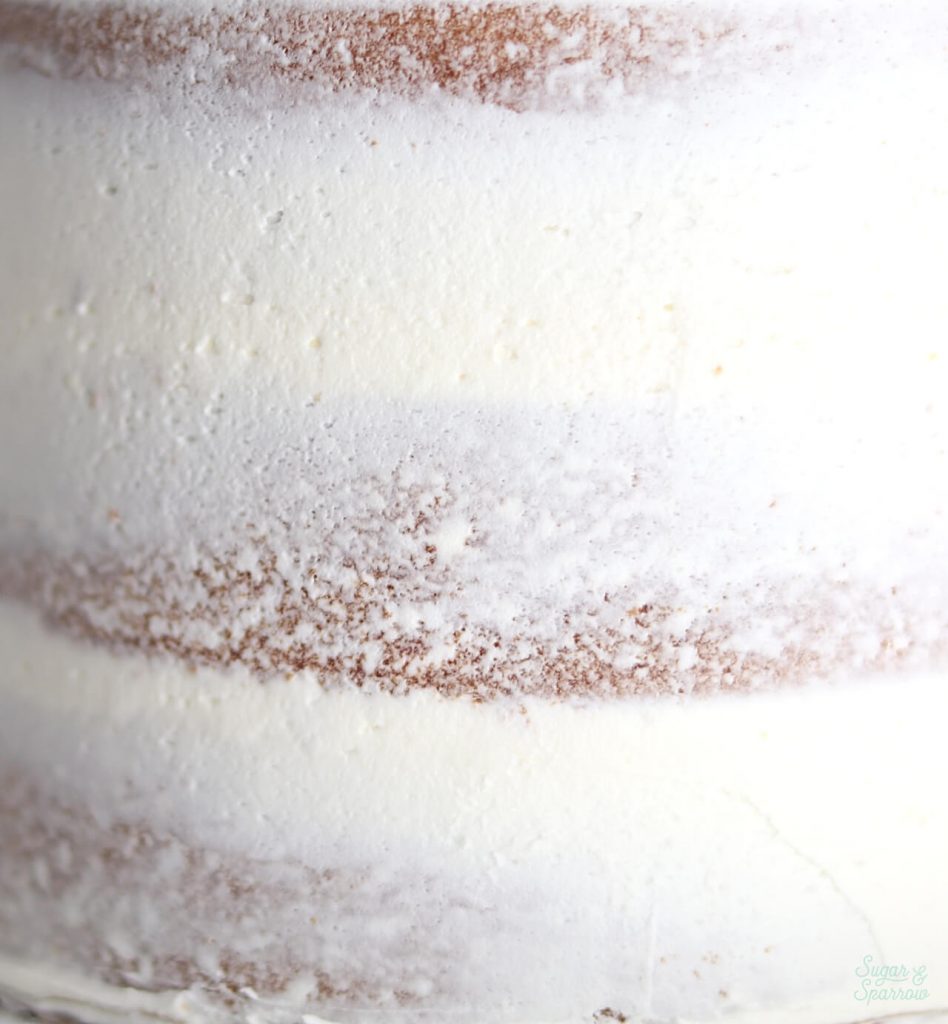 crumb coat wedding cake