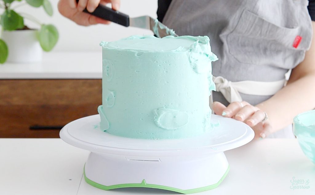 how to fill in airbubble buttercream cake