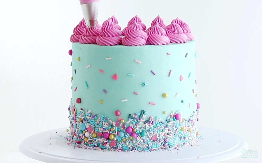 How to Decorate a Cake with Sprinkles Sugar & Sparrow