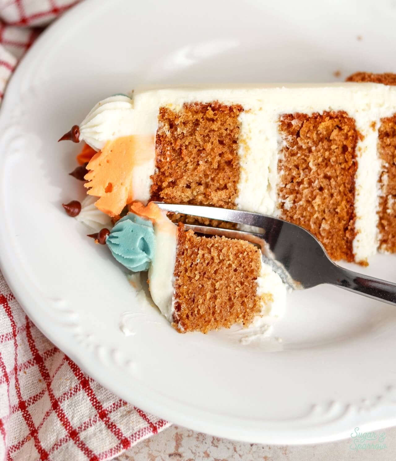 pumpkin layer cake slice