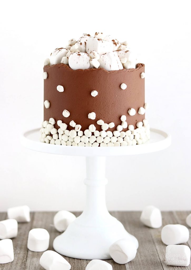 vegan hot chocolate layer cake - The Baking Fairy