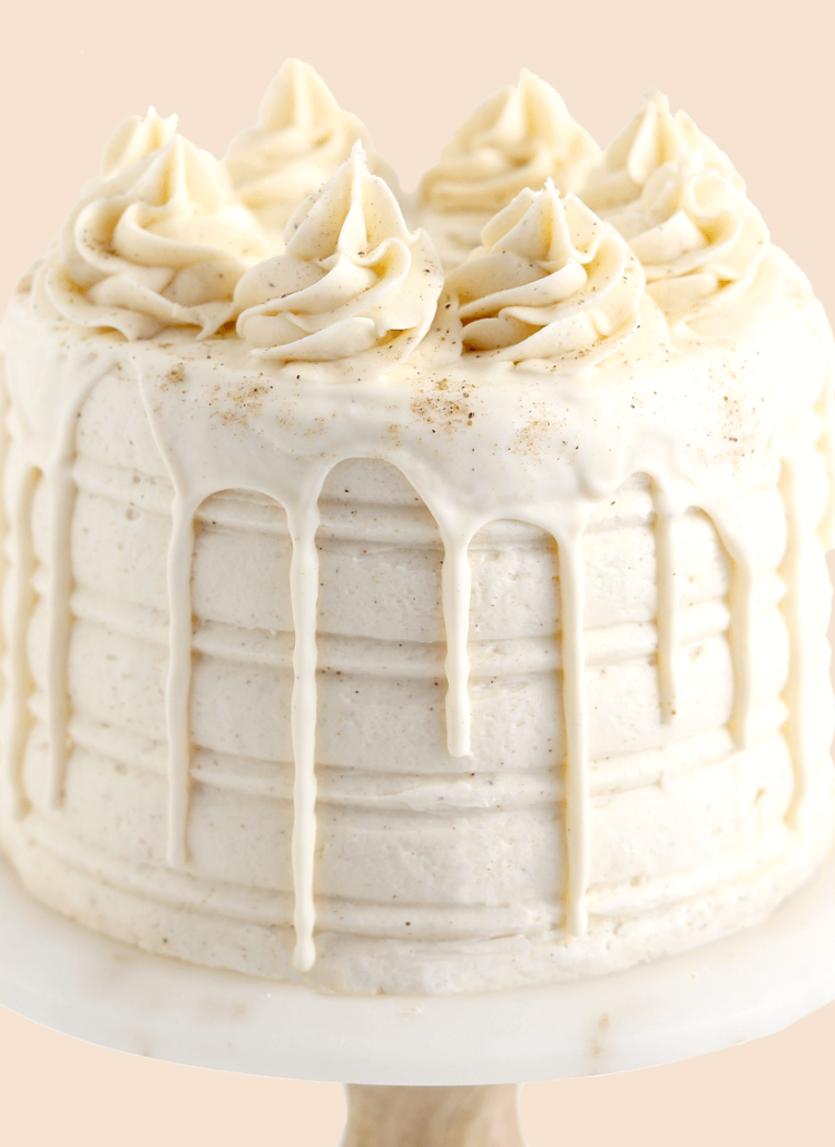 eggnog cake recipe by sugar and sparrow