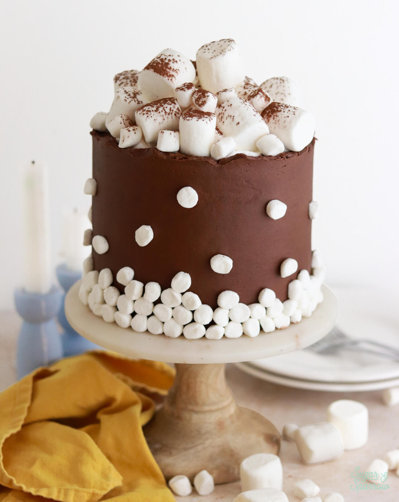 hot cocoa cake recipe with marshmallows