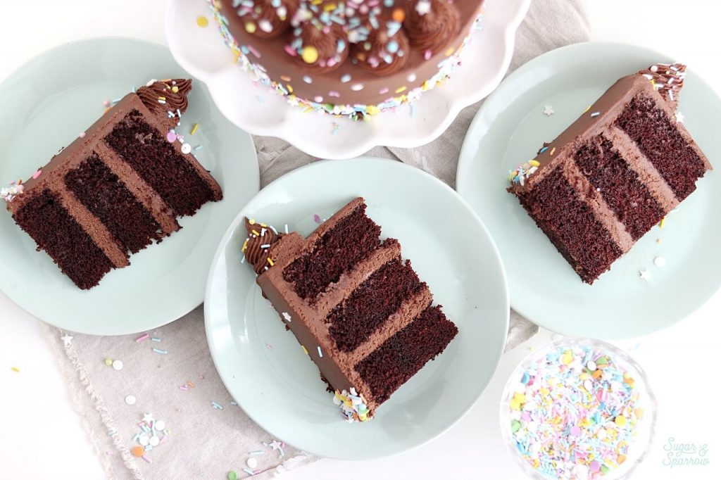 vegan chocolate cake with vegan chocolate buttercream recipe