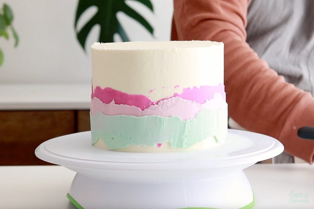 How To Ice An Ombre Cake - For Beginners | Cakegirls