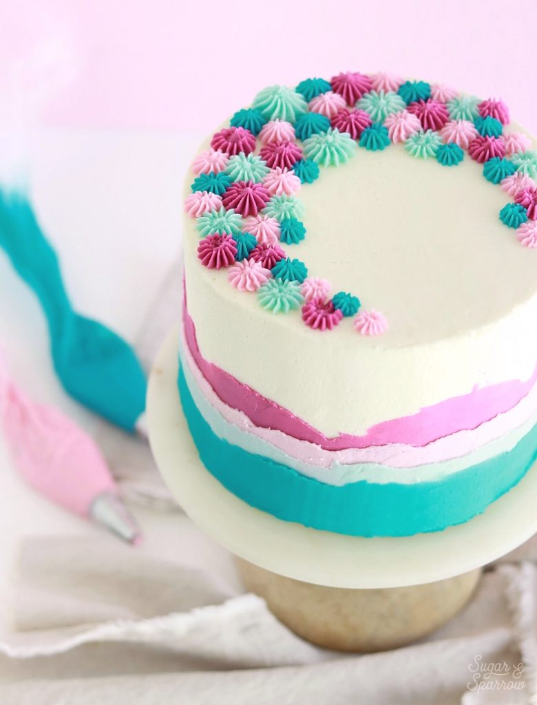 Buttercream Ombre Sprinkles Cake – Flowerbake by Angela