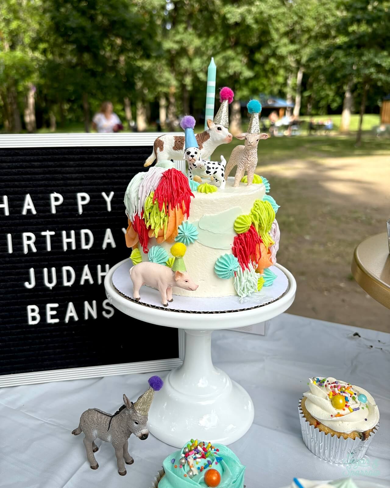 party animal birthday cake