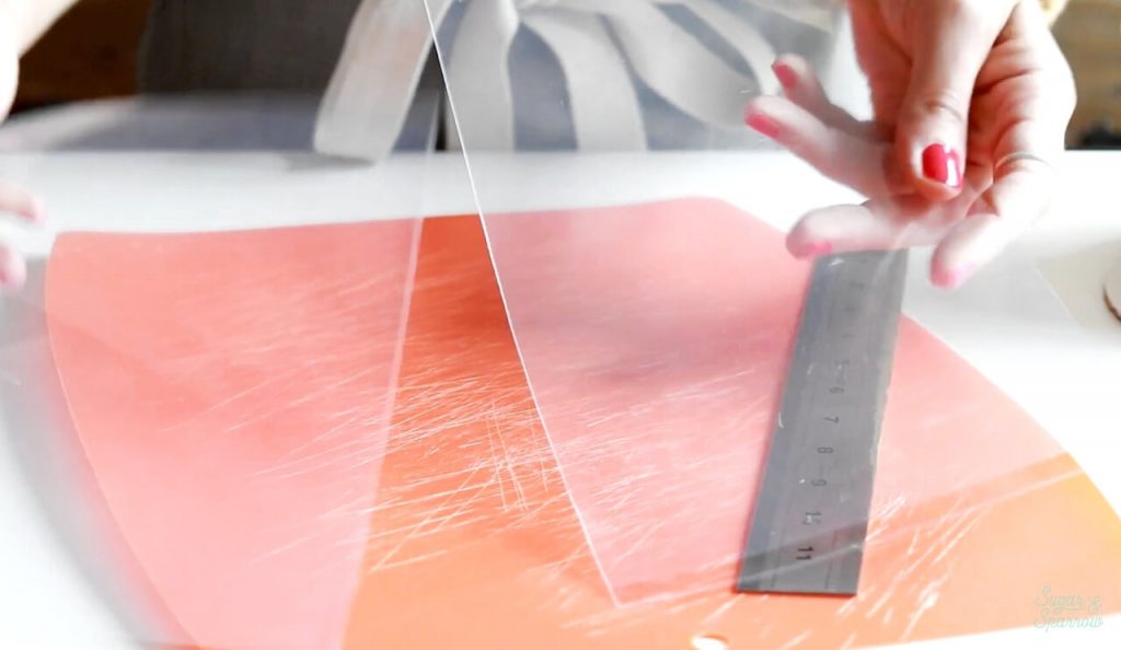 how to use acetate sheets for cakes