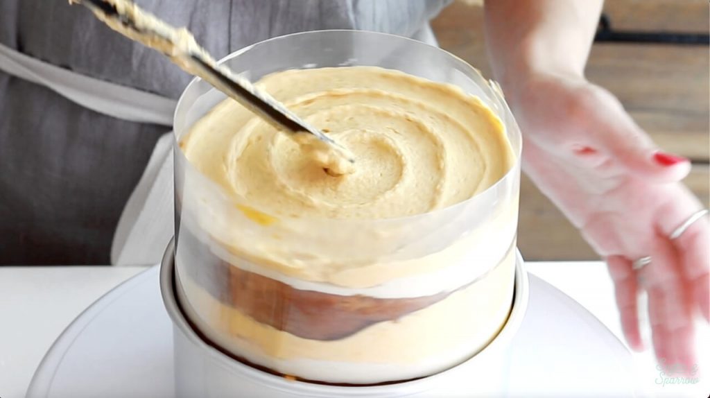 how to swirl the top of a cake