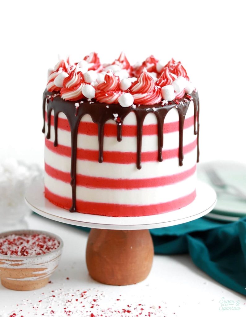 Candy Cane Sheet Cake - Preppy Kitchen