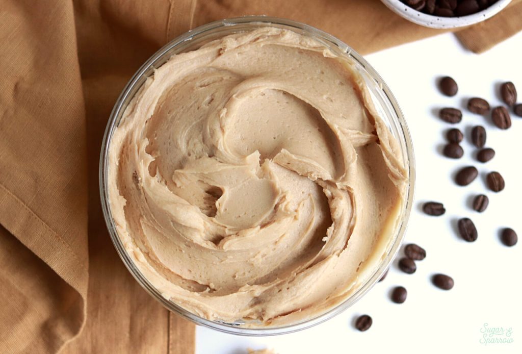 coffee buttercream frosting recipe by sugar and sparrow