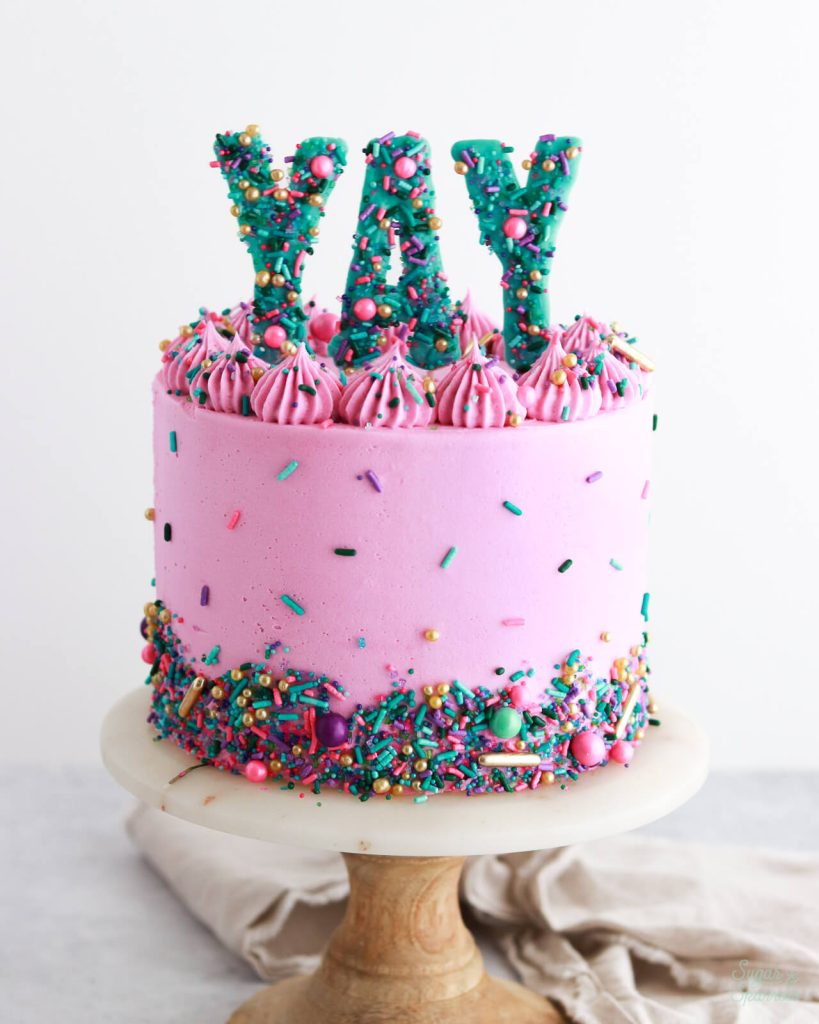 diy sprinkle letter toppers