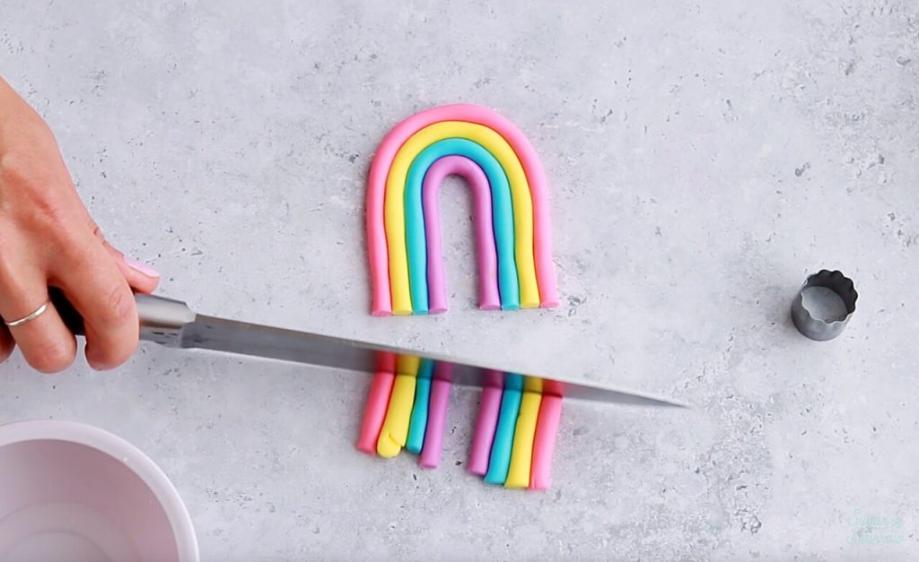 How to Make a Rainbow Fondant Cake Topper 