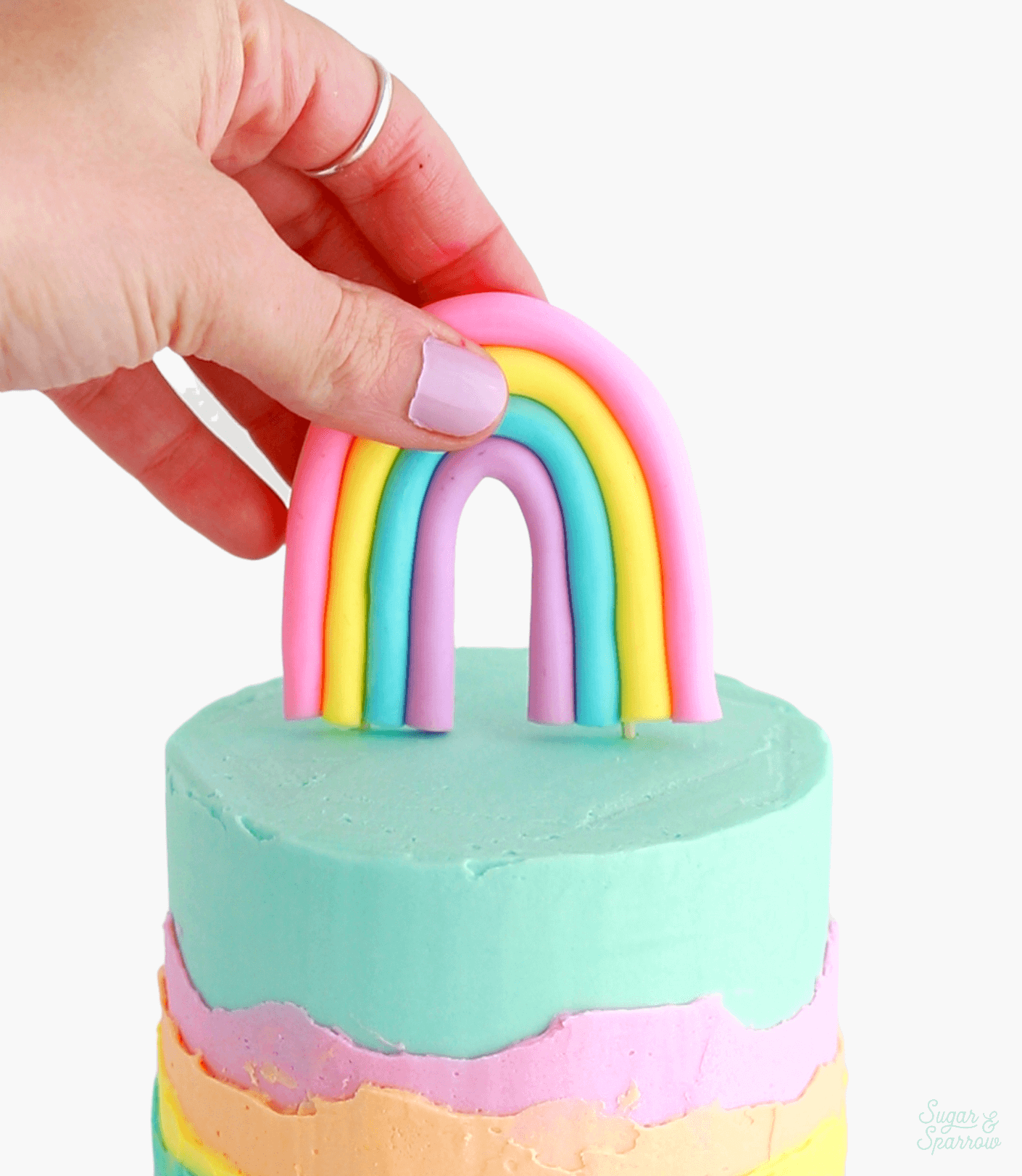 Rainbow Arch Cake Topper Tutorial Sugar & Sparrow
