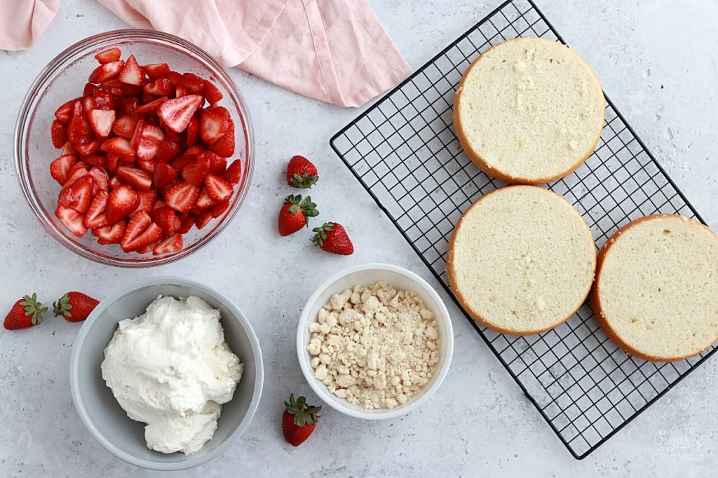 Strawberry Shortcake Layer Cake Recipe - Sugar & Sparrow