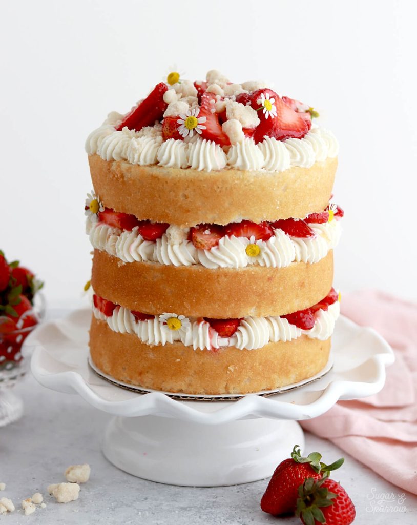 Strawberry and Cream Layer Cake Recipe - NYT Cooking