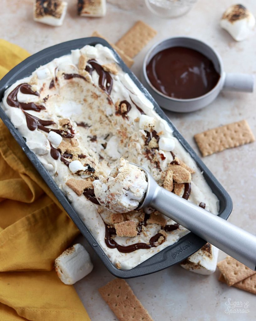 No-Churn S'mores Ice Cream - Sugar & Sparrow