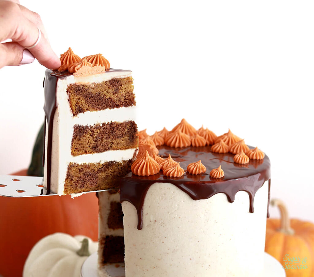 pumpkin chocolate marble cake