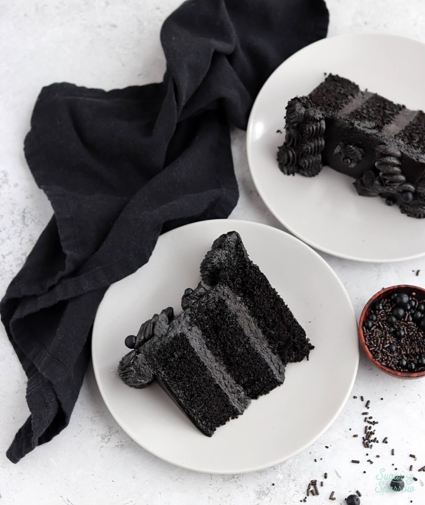 A Spooky Black Velvet Cake Recipe for Halloween - Sugar & Sparrow