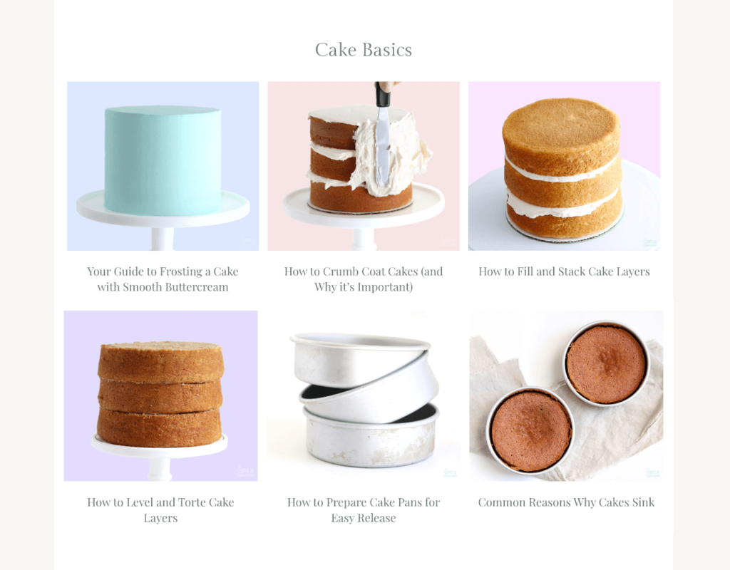 cake basics by sugar and sparrow