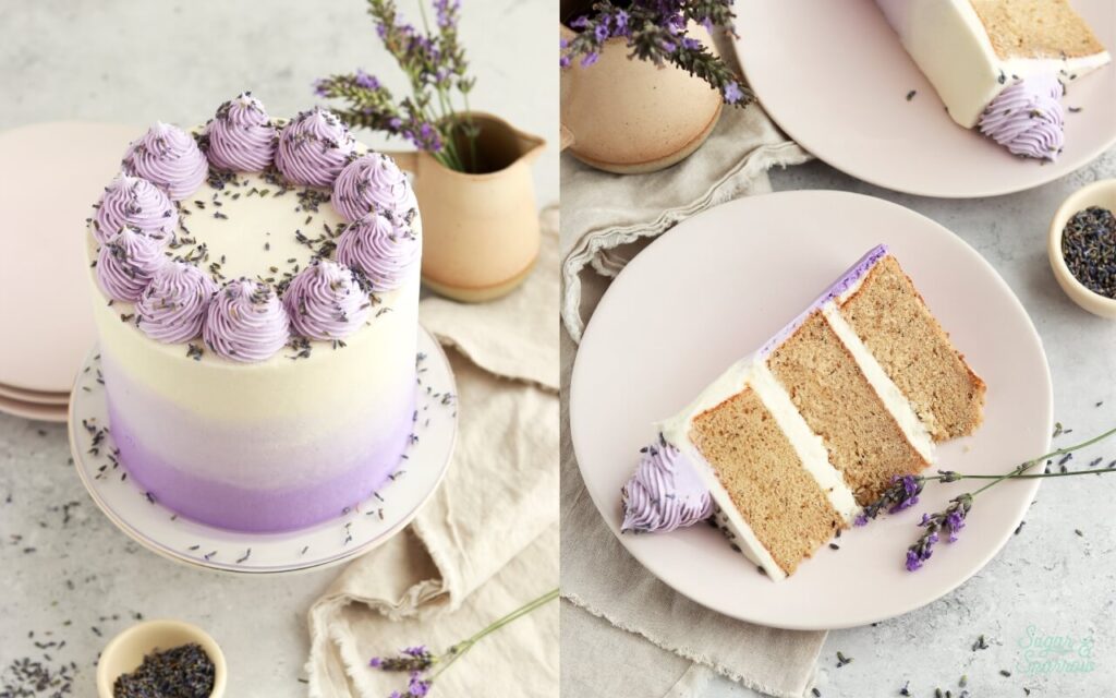 lavender earl grey cake by sugar and sparrow