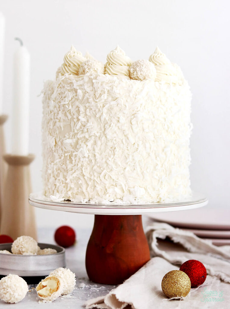 Raffaello Cake (Coconut Almond Cake) - Liv for Cake