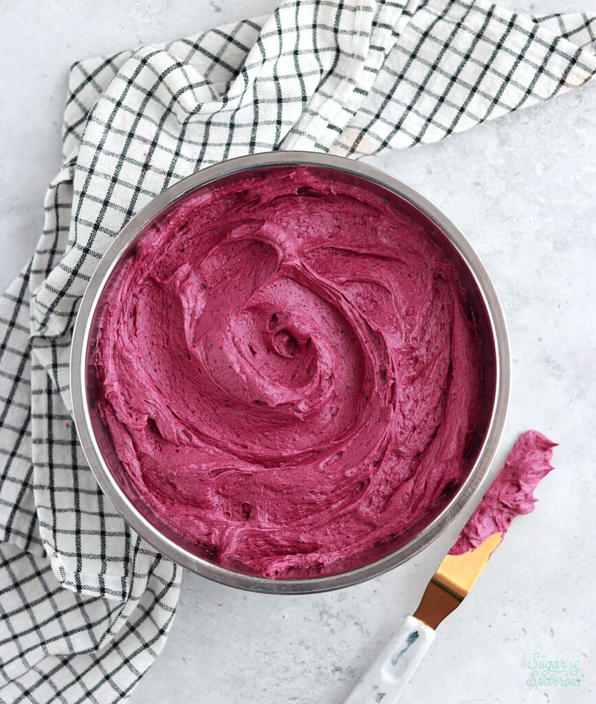 freeze dried blueberry buttercream recipe