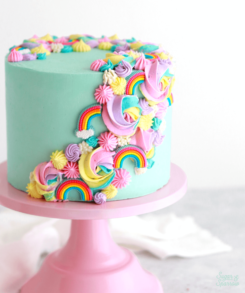 Rainbow icing deals for cake