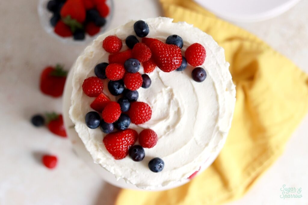 Fluffy Chantilly Cake with Berries - Drive Me Hungry