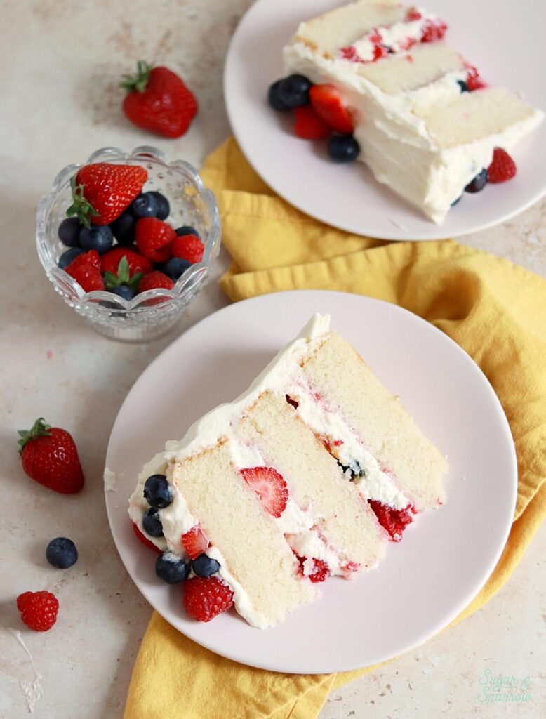 Fluffy Chantilly Cake with Berries - Drive Me Hungry