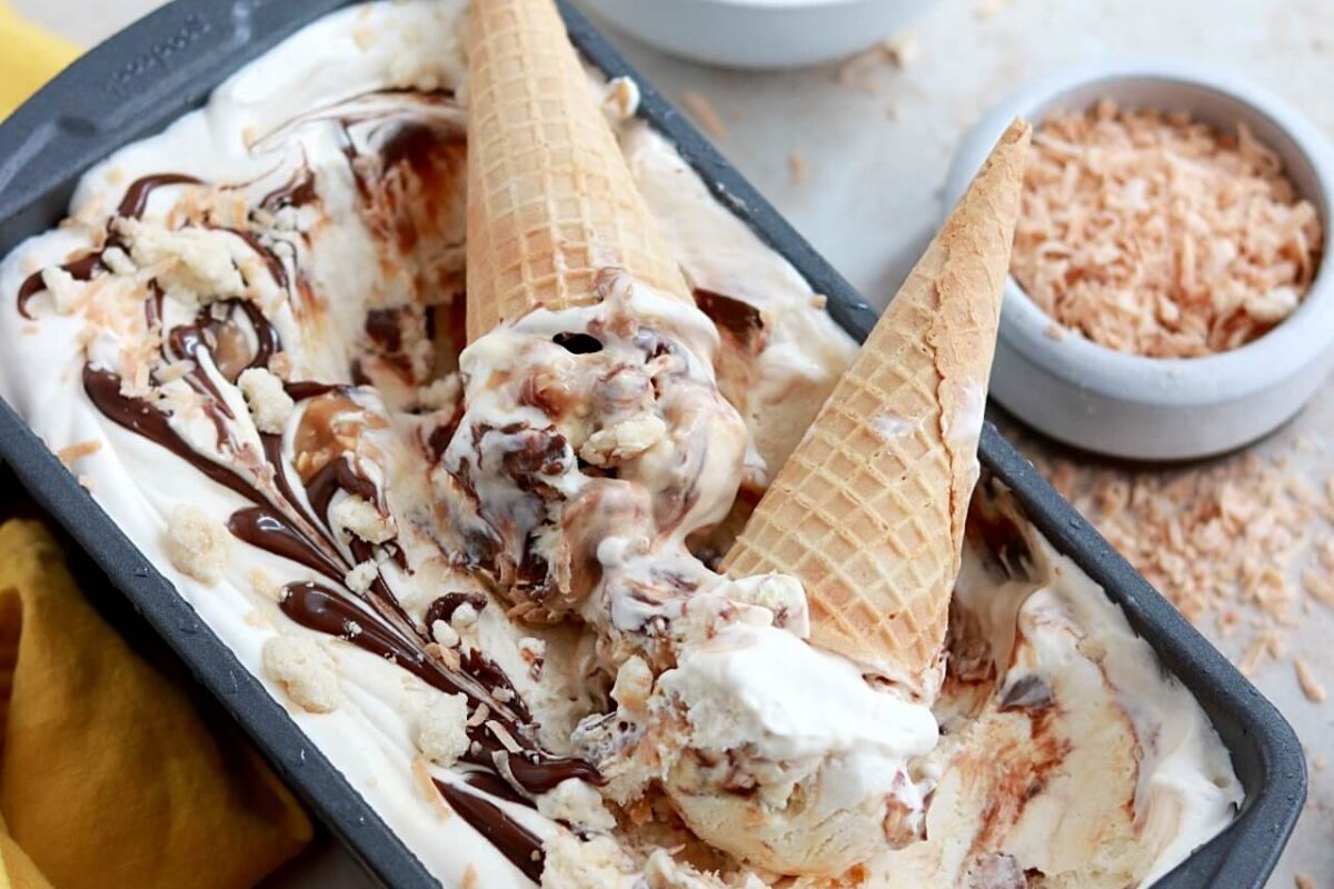 no churn Samoa cookie ice cream recipe