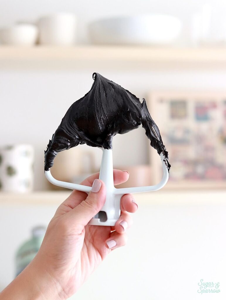 EASY Dye-Free Black Buttercream Recipe - Sugar & Sparrow