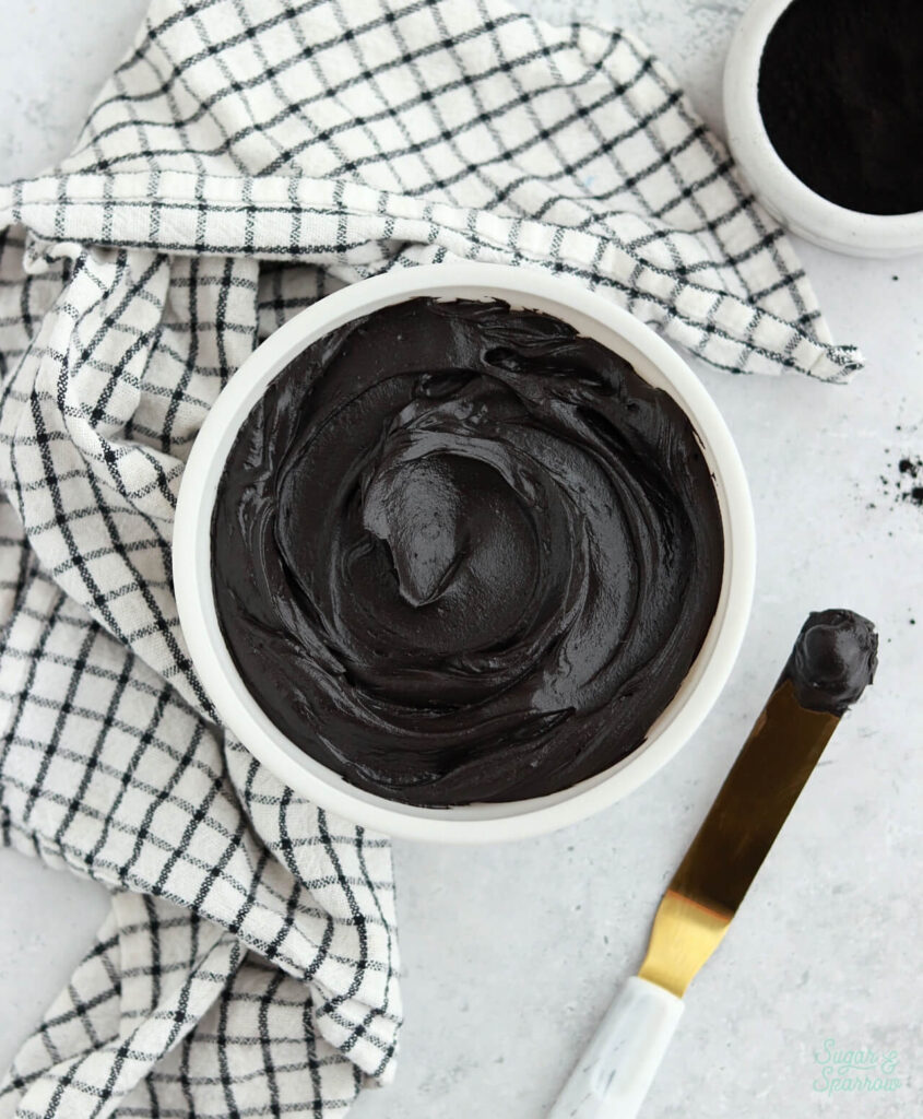 black buttercream recipe without food color gel