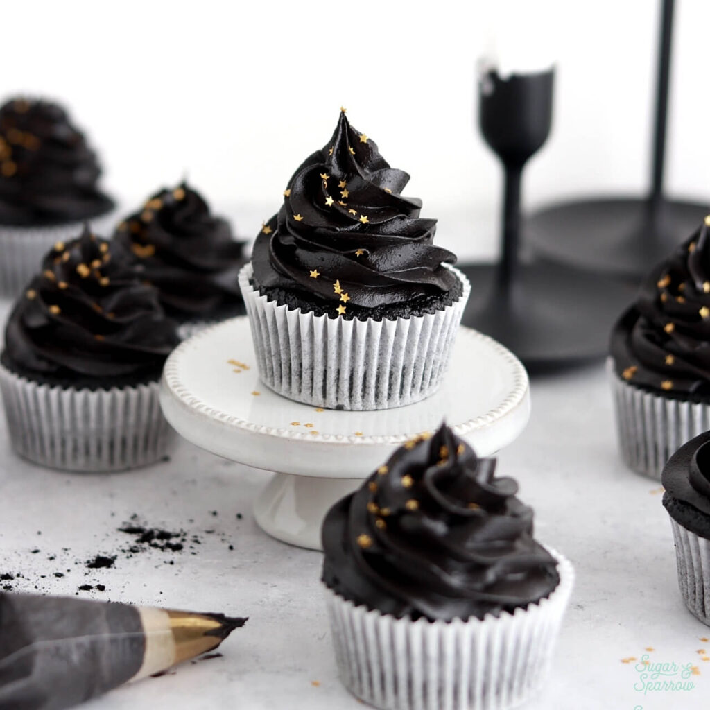 black velvet cupcake recipe by sugar and sparrow