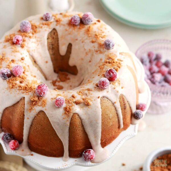 chai bundt cake recipe by sugar and sparrow