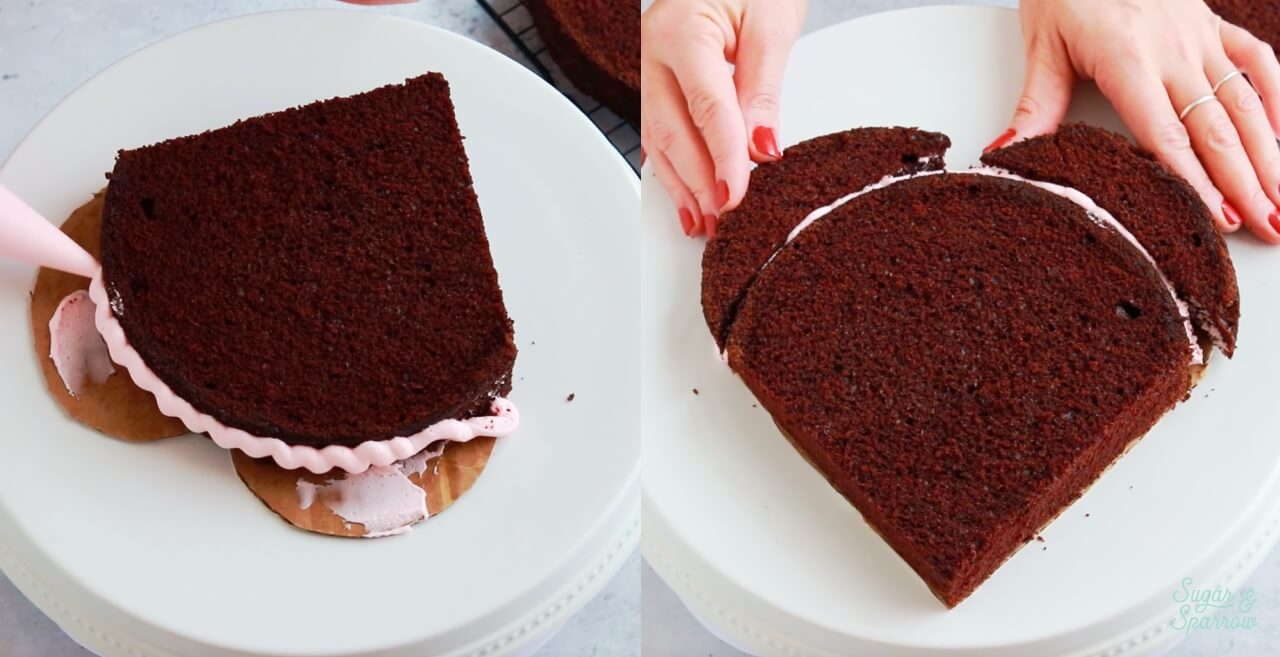 diy heart shaped cake tutorial