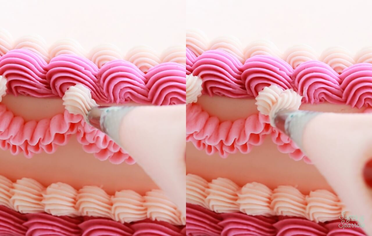 how to pipe buttercream hearts