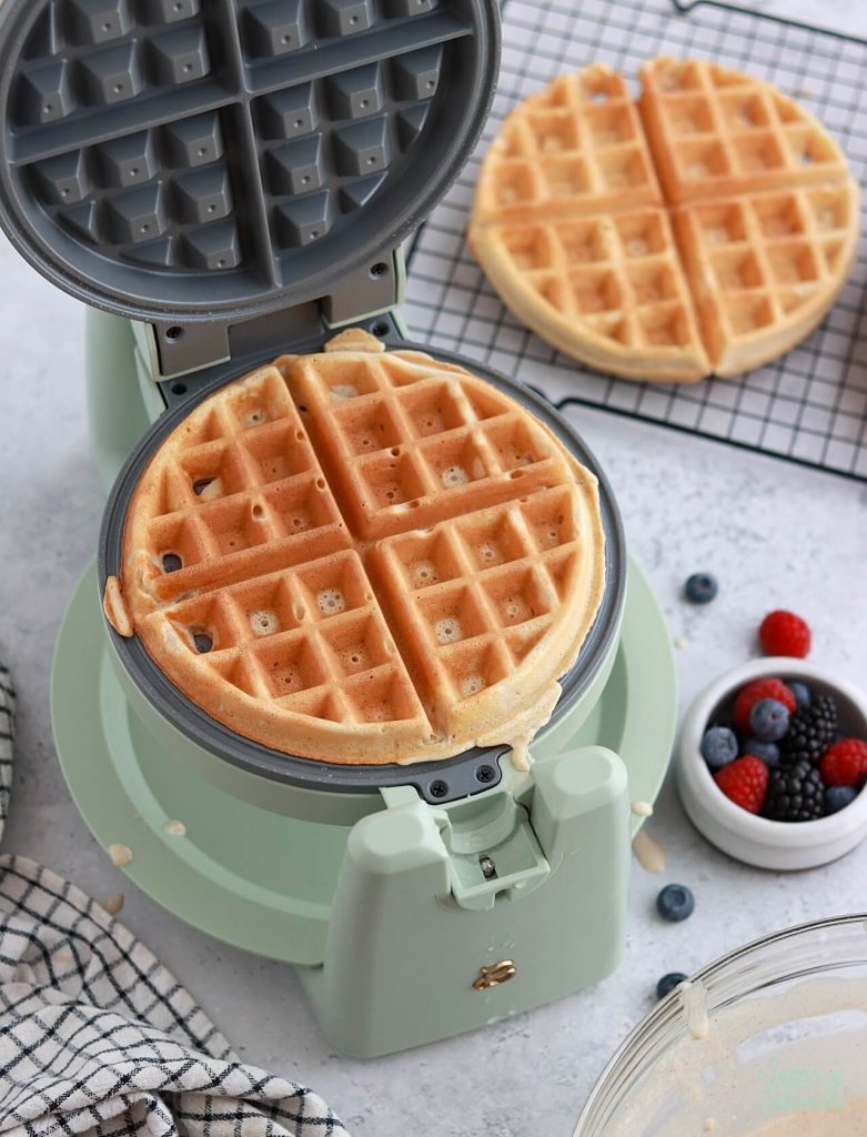 belgian waffle maker beautiful sage green
