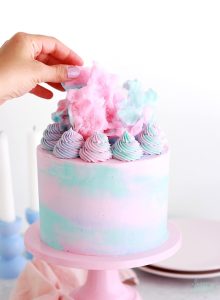 cotton candy cake recipe by sugar and sparrow