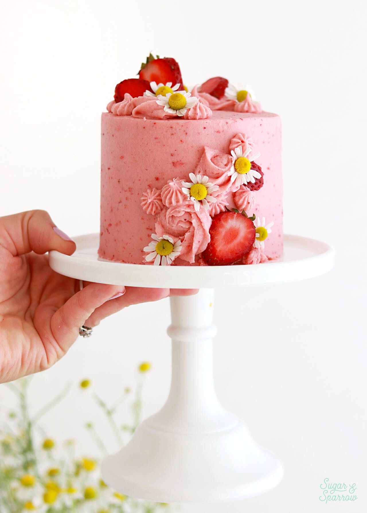 sugar and sparrow strawberry mini cake recipe