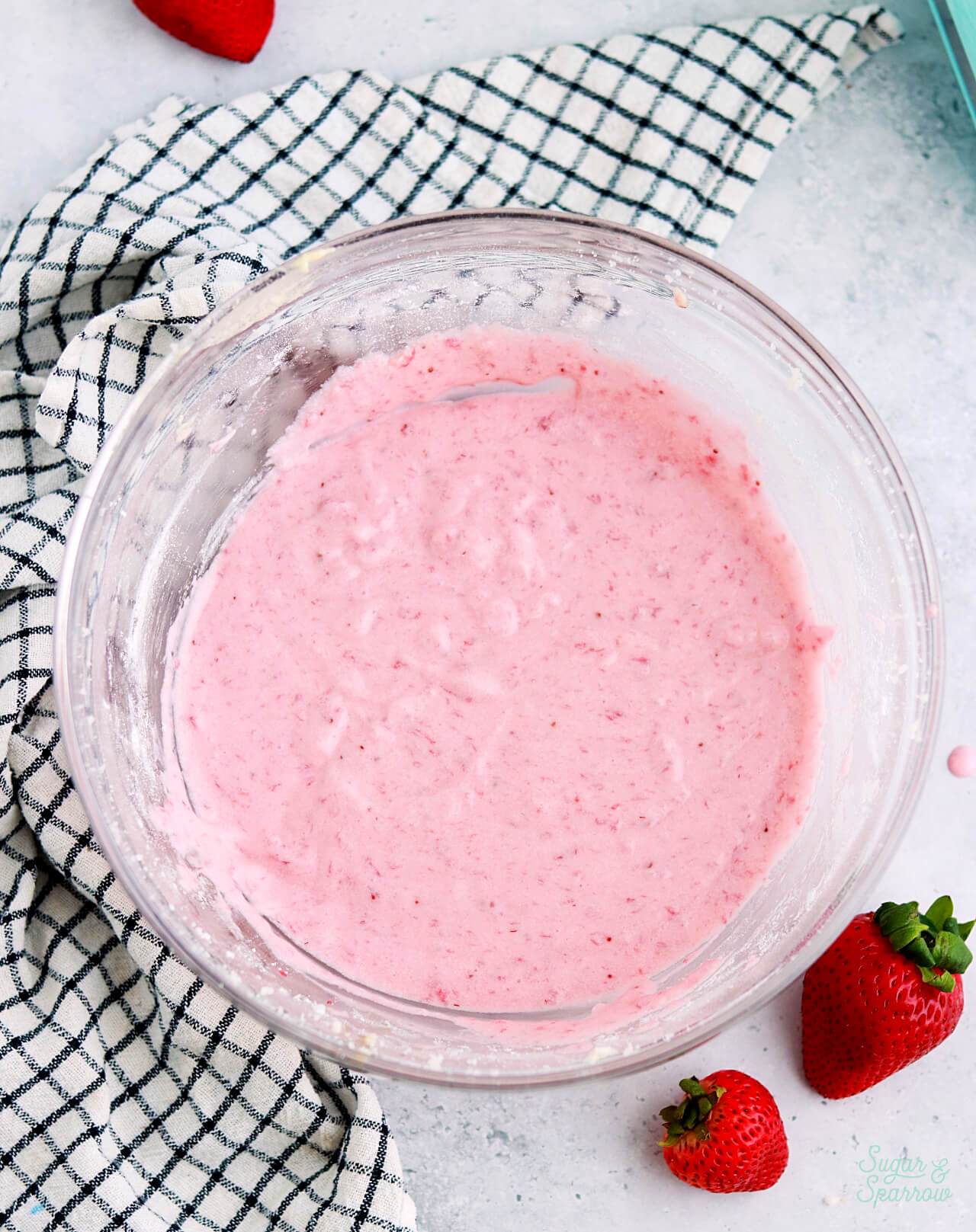 strawberry cake batter