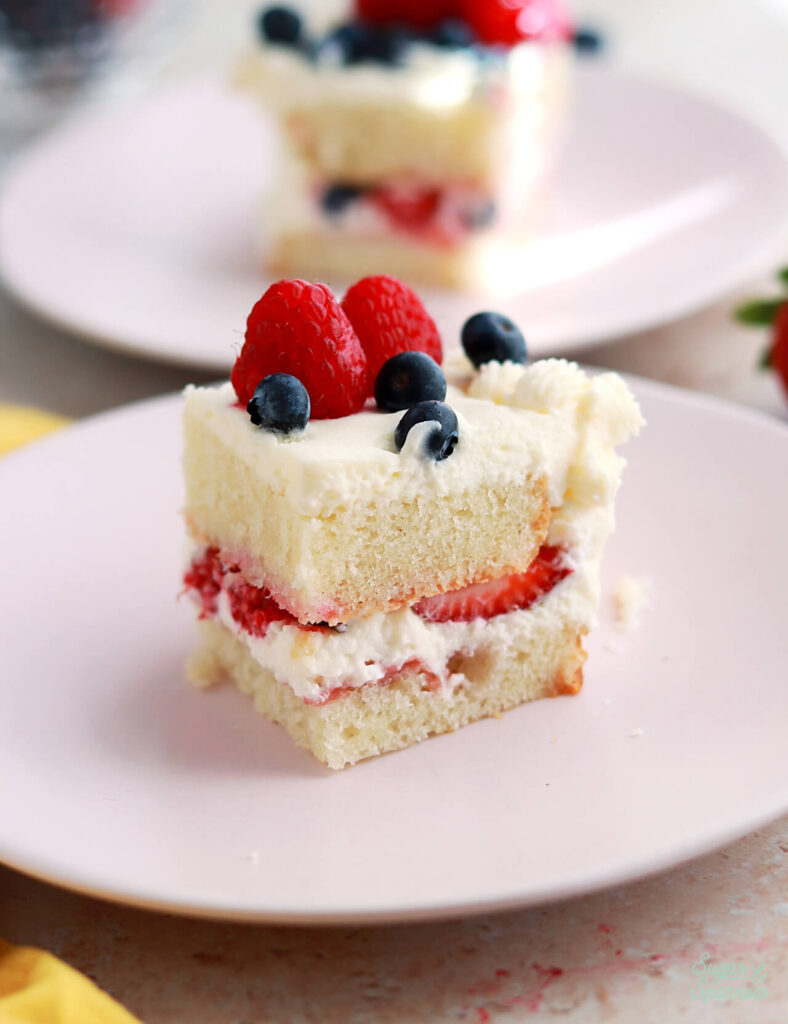 berry chantilly cake with fresh berries