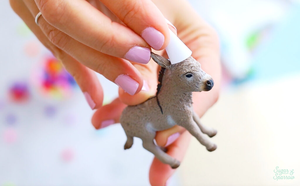 mini party hats for animal figurines