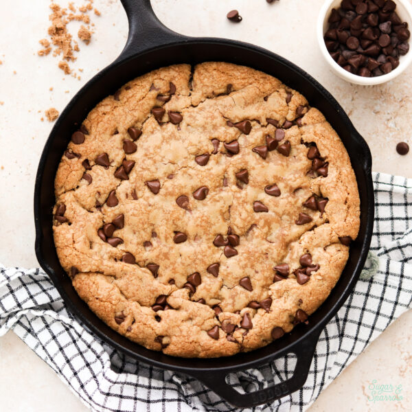 brown butter chocolate chip skillet cookie recipe
