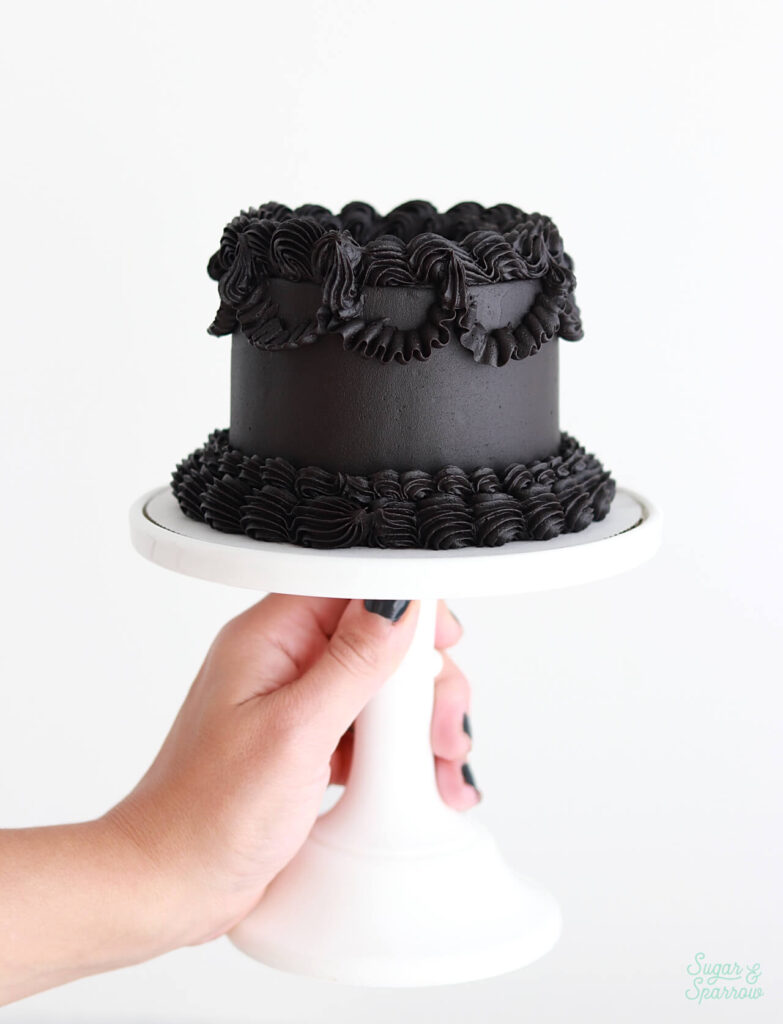 mini black velvet cake recipe by sugar and sparrow