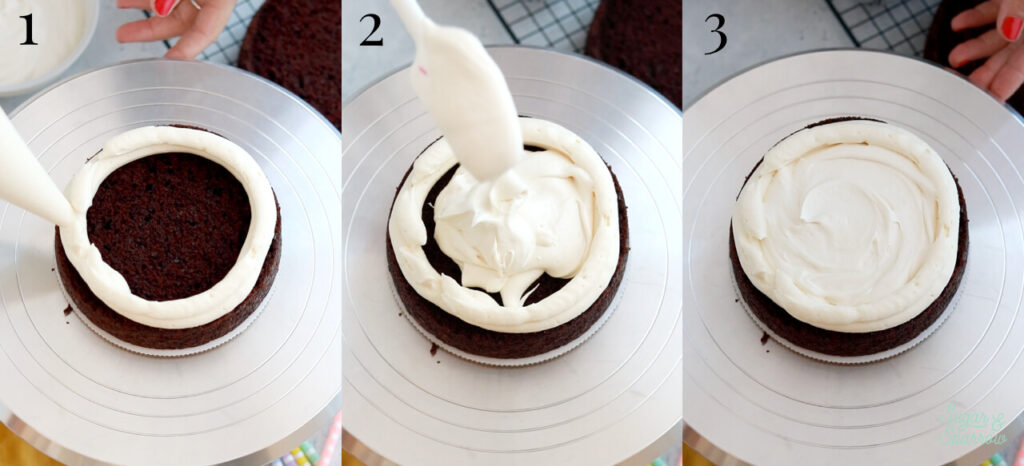 how to fill a cake with marshmallow filling