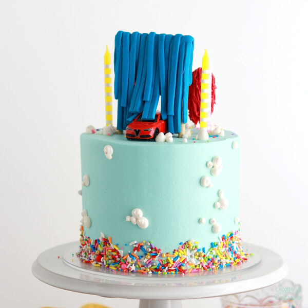 sugar and sparrow car wash cake