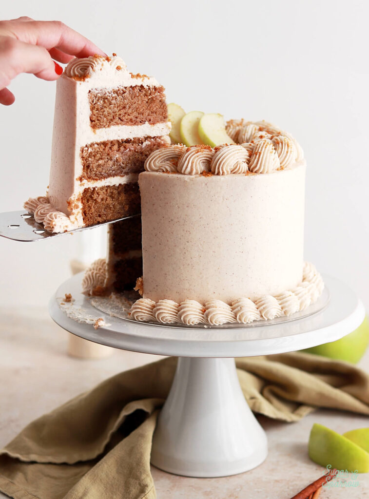 apple spice cake recipe by sugar and sparrow