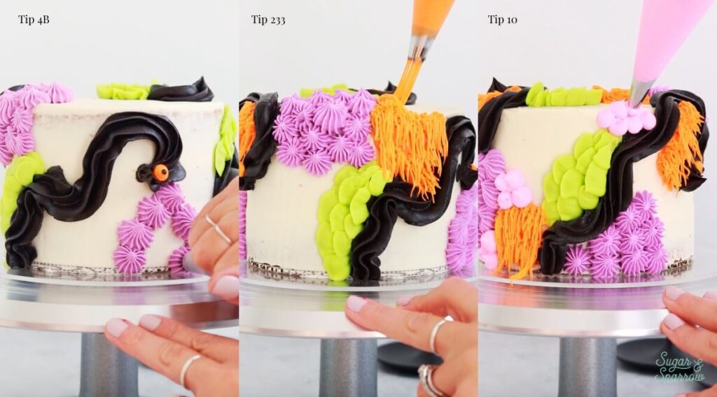 Piping with buttercream